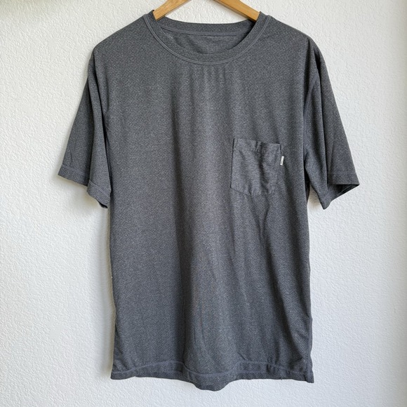 Vuori tradewind performance tee short sleeve T shirt L men gray - Picture 2 of 6
